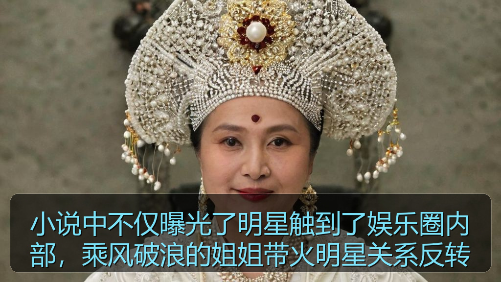 小说中不仅曝光了明星触到了娱乐圈内部，乘风破浪的姐姐带火明星关系反转