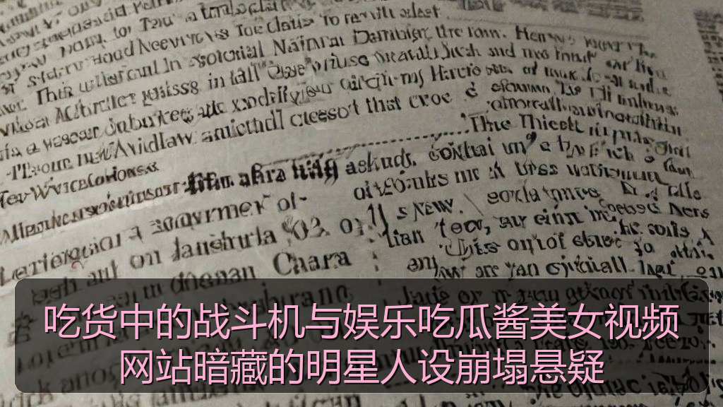 吃货中的战斗机与娱乐吃瓜酱美女视频网站暗藏的明星人设崩塌悬疑