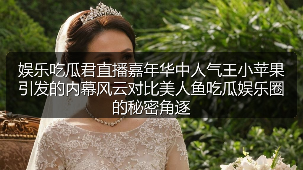 娱乐吃瓜君直播嘉年华中人气王小苹果引发的内幕风云对比美人鱼吃瓜娱乐圈的秘密角逐