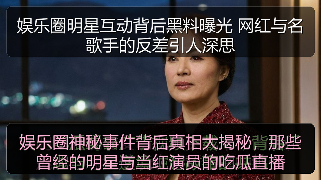 娱乐圈明星互动背后黑料曝光 网红与名歌手的反差引人深思